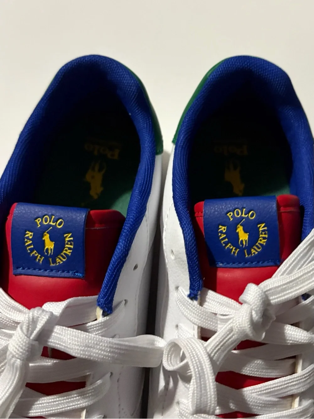Polo Ralph Lauren Masters Court Kids Size 7 White Leather Sneakers Worn Twice